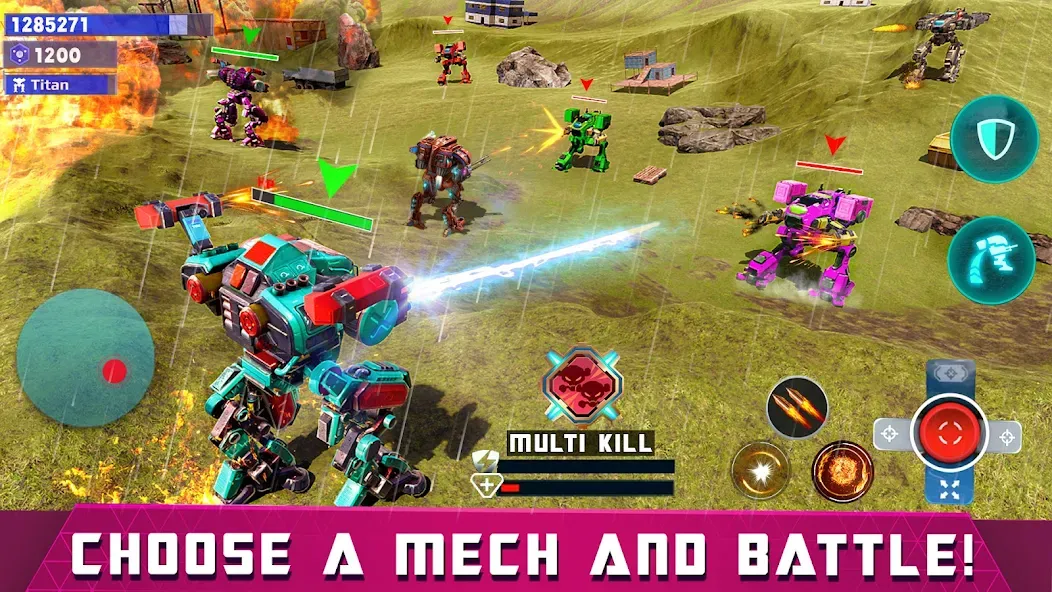 Скачать взломанную Mech Robot Wars — Multi Robot  [МОД Много монет] — последняя версия apk на Андроид screen 2