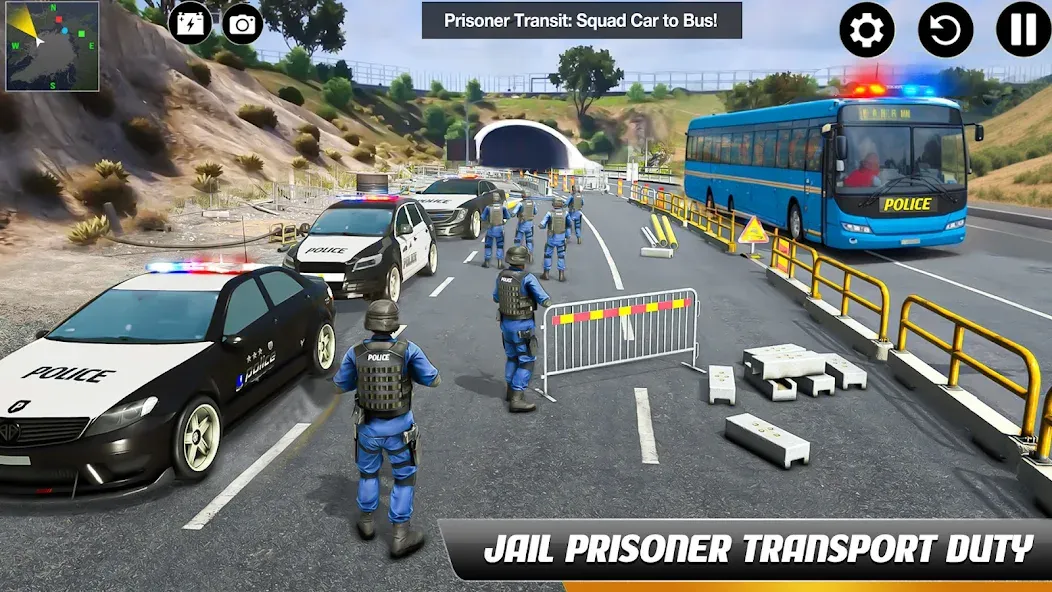 Скачать взлом Police Bus Simulator Bus Games  [МОД Меню] — полная версия apk на Андроид screen 2