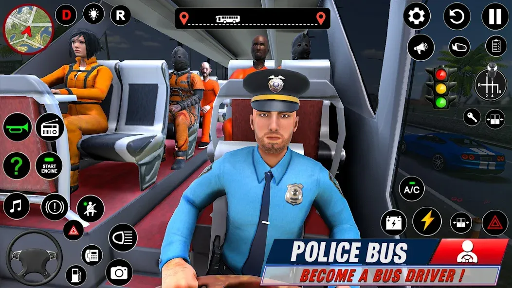 Скачать взлом Police Bus Simulator Bus Games  [МОД Меню] — полная версия apk на Андроид screen 3