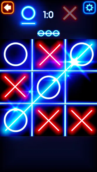 Скачать взломанную Tic Tac Toe Glow: 2 Players  [МОД Menu] — полная версия apk на Андроид screen 2