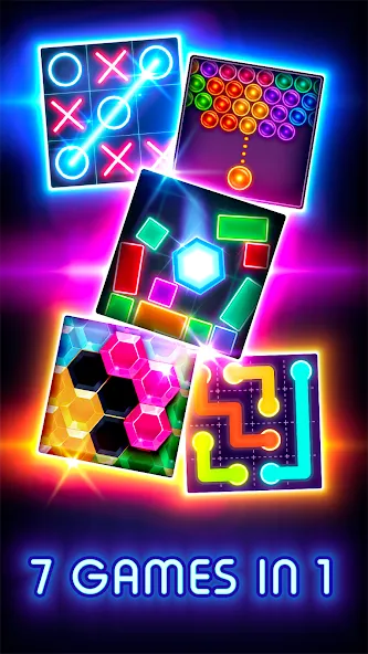 Скачать взломанную Tic Tac Toe Glow: 2 Players  [МОД Menu] — полная версия apk на Андроид screen 3