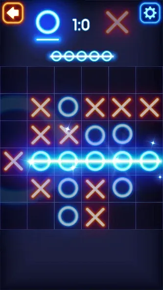 Скачать взломанную Tic Tac Toe Glow: 2 Players  [МОД Menu] — полная версия apk на Андроид screen 4