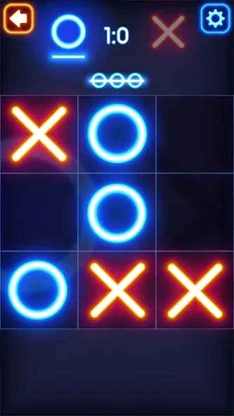 Скачать взломанную Tic Tac Toe Glow: 2 Players  [МОД Menu] — полная версия apk на Андроид screen 5