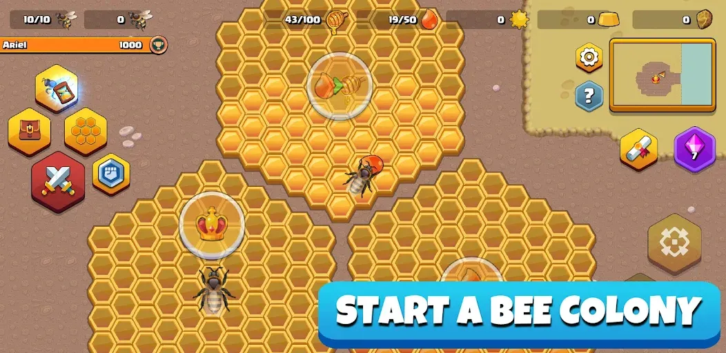 Скачать взломанную Pocket Bees: Colony Simulator (Покет Биз)  [МОД Меню] — полная версия apk на Андроид screen 1