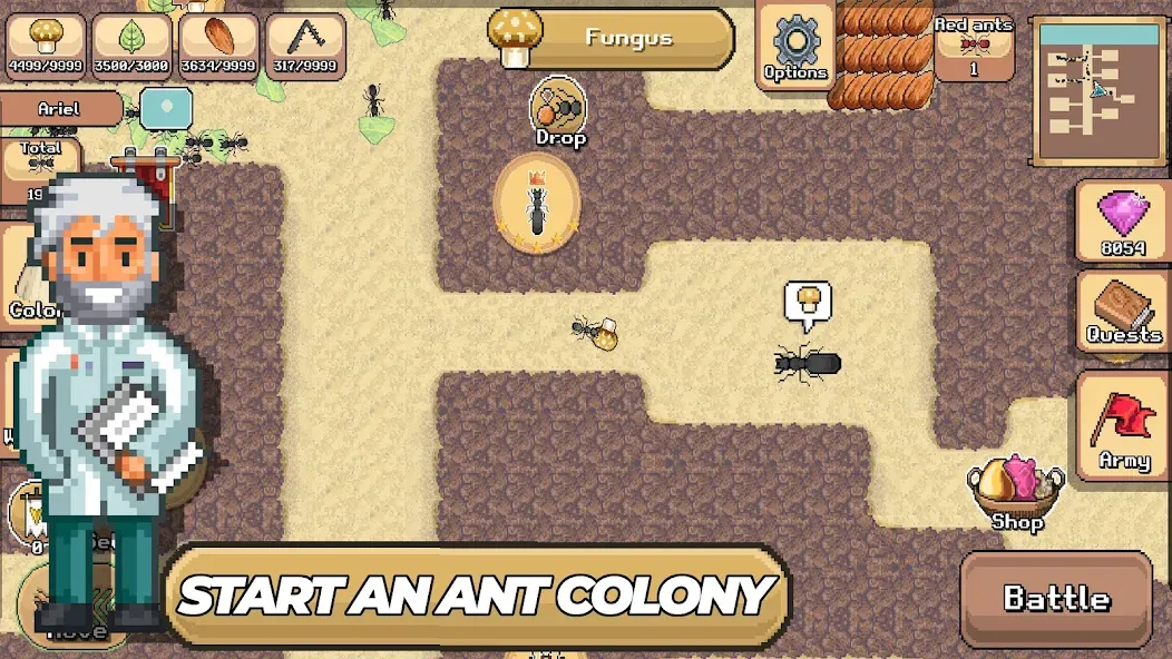 Взлом Pocket Ants: Colony Simulator (Покет Муравьи)  [МОД Бесконечные монеты] — последняя версия apk на Андроид screen 1