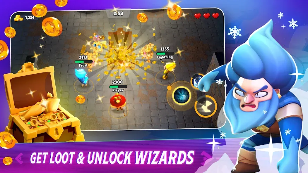 Скачать взлом Loot Mage Trials: Battle Games (Лут Маг Испытания)  [МОД Все открыто] — полная версия apk на Андроид screen 2