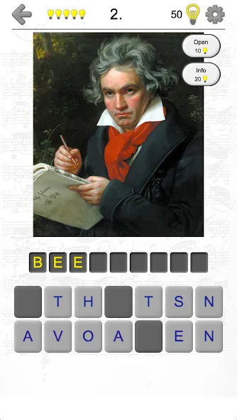 Взломанная Famous Composers Portrait Quiz  [МОД Mega Pack] — полная версия apk на Андроид screen 1