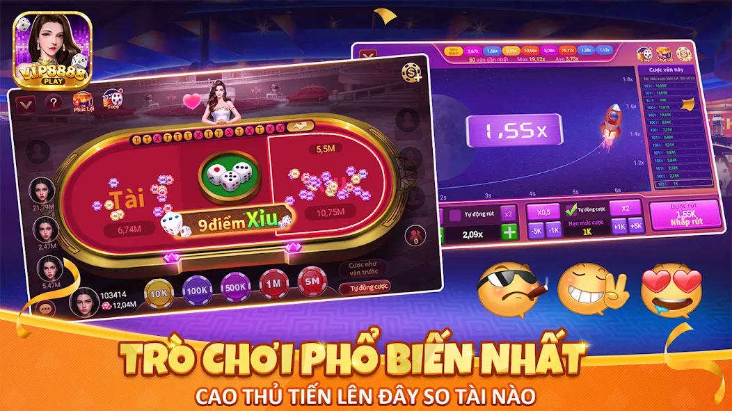 Скачать взлом VIP8888 Play — Sòng Bạc ONLINE (ВИП8888 Плей)  [МОД Бесконечные монеты] — последняя версия apk на Андроид screen 3