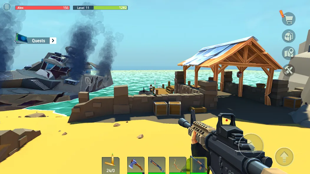 Скачать взломанную TEGRA: Zombie survival island (Тегра)  [МОД Unlocked] — последняя версия apk на Андроид screen 2