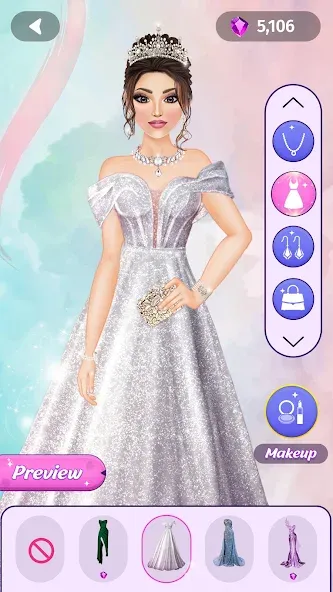 Скачать взломанную Dress Up Fashion: Makeup Games  [МОД Бесконечные монеты] — последняя версия apk на Андроид screen 2