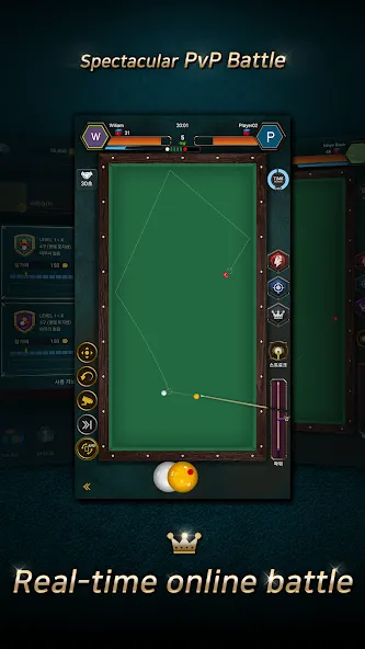 Скачать взломанную Real Billiards Battle — carom (Риал Бильярдс Батл)  [МОД Бесконечные монеты] — стабильная версия apk на Андроид screen 1