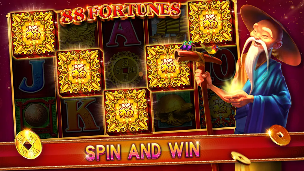 Взломанная 88 Fortunes Casino Slot Games (Форчунс)  [МОД Mega Pack] — стабильная версия apk на Андроид screen 1