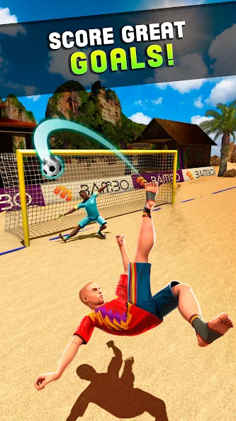 Взломанная Shoot Goal — Beach Soccer Game (Шут)  [МОД Много монет] — полная версия apk на Андроид screen 3