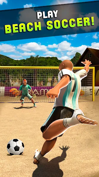 Взломанная Shoot Goal — Beach Soccer Game (Шут)  [МОД Много монет] — полная версия apk на Андроид screen 4