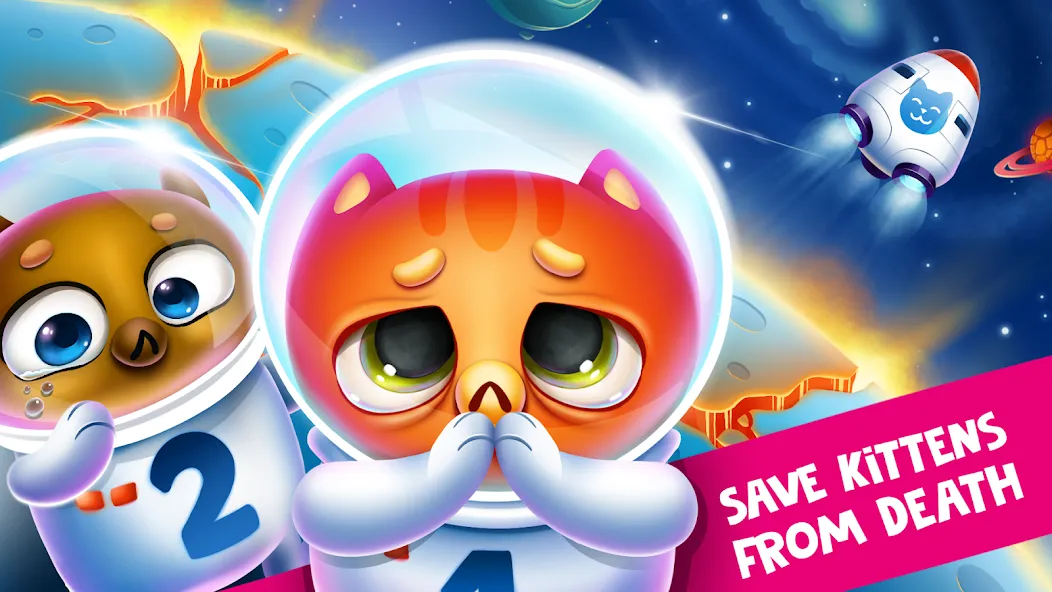 Взломанная Space Cat Evolution: Kitty col  [МОД Mega Pack] — полная версия apk на Андроид screen 1