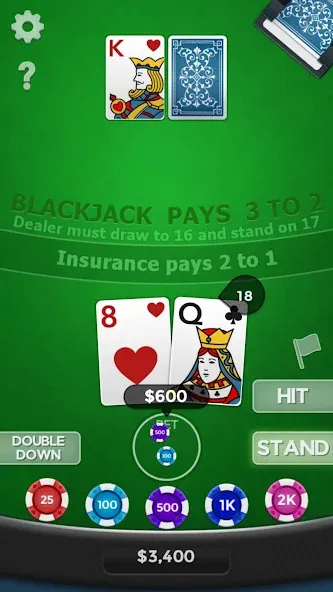 Скачать взлом Blackjack 21  [МОД Много денег] — последняя версия apk на Андроид screen 2