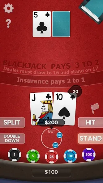 Скачать взлом Blackjack 21  [МОД Много денег] — последняя версия apk на Андроид screen 3