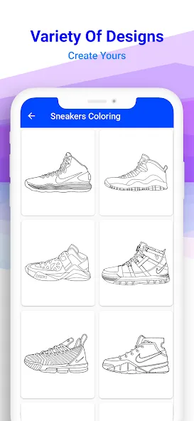 Взломанная Basketball Shoes Coloring Book (Раскраска кроссовок для баскетбола)  [МОД Menu] — стабильная версия apk на Андроид screen 3