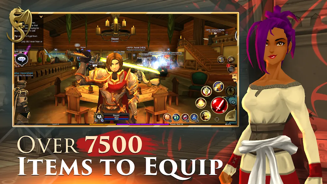 Скачать взлом AdventureQuest 3D MMO RPG (АдвенчурКвест 3Д ММО РПГ)  [МОД Menu] — полная версия apk на Андроид screen 4