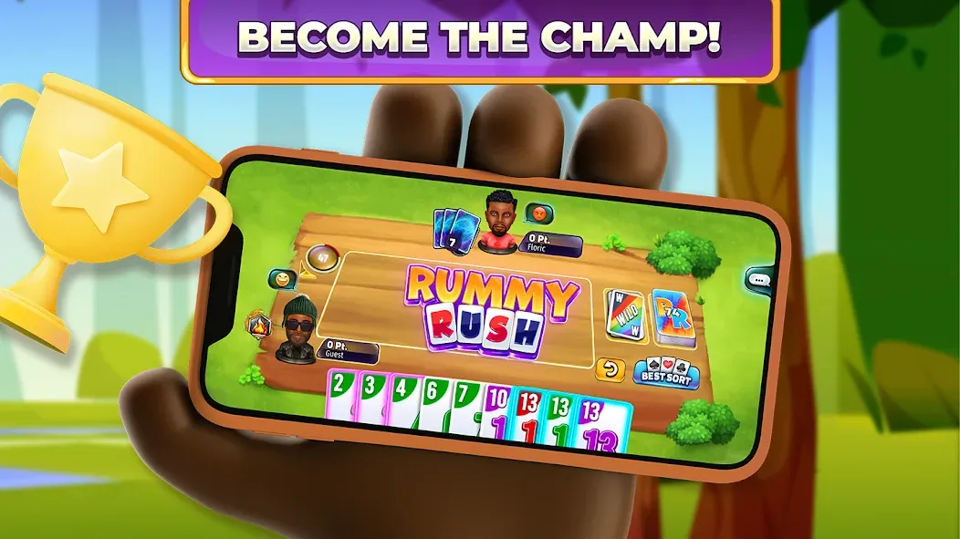 Взлом Rummy Rush — Classic Card Game (Рамми Раш)  [МОД Бесконечные деньги] — стабильная версия apk на Андроид screen 5