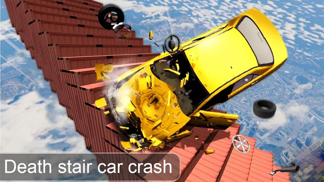 Взлом Beam Drive Crash Death Stair C (Бим Драйв Краш Дэт Стэр С)  [МОД Много денег] — стабильная версия apk на Андроид screen 1