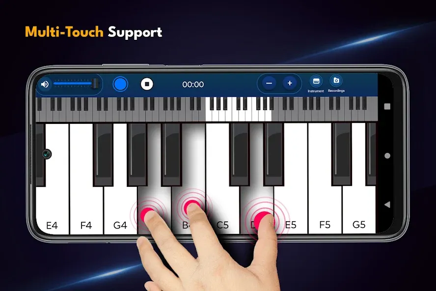 Взломанная Real Piano Keyboard  [МОД Mega Pack] — полная версия apk на Андроид screen 2