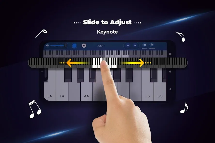 Взломанная Real Piano Keyboard  [МОД Mega Pack] — полная версия apk на Андроид screen 3