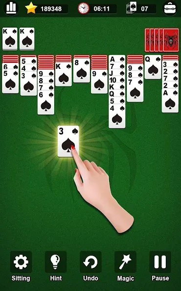 Взлом Spider Solitaire  [МОД Все открыто] — последняя версия apk на Андроид screen 1