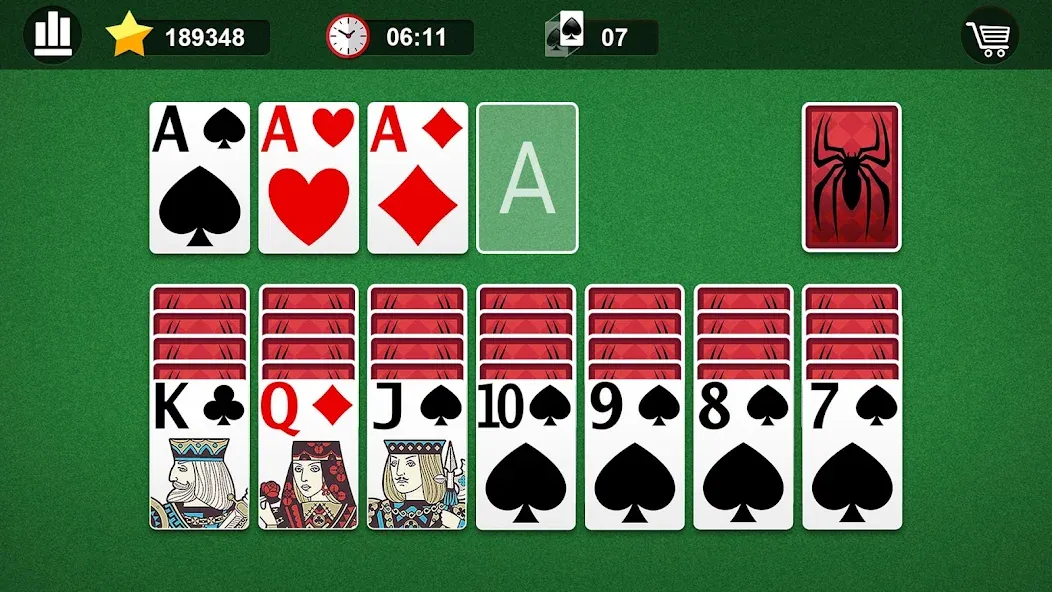 Взлом Spider Solitaire  [МОД Все открыто] — последняя версия apk на Андроид screen 4