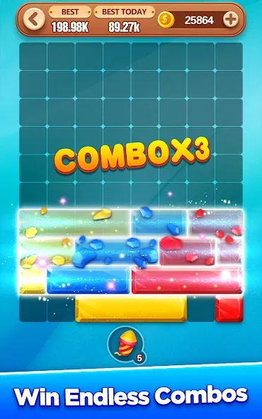 Скачать взломанную Block Crush — Puzzle Game  [МОД Menu] — стабильная версия apk на Андроид screen 5