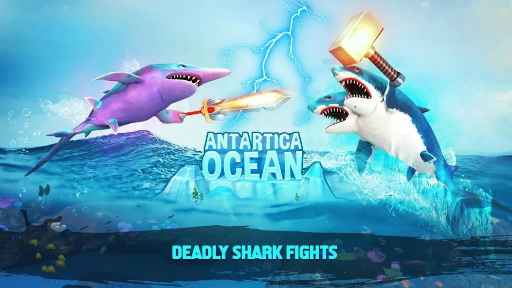 Взлом Double Head Shark Attack PVP  [МОД Меню] — стабильная версия apk на Андроид screen 1