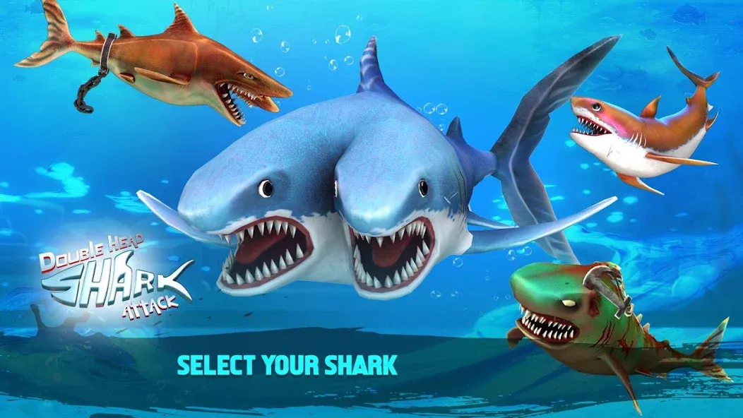 Взлом Double Head Shark Attack PVP  [МОД Меню] — стабильная версия apk на Андроид screen 2