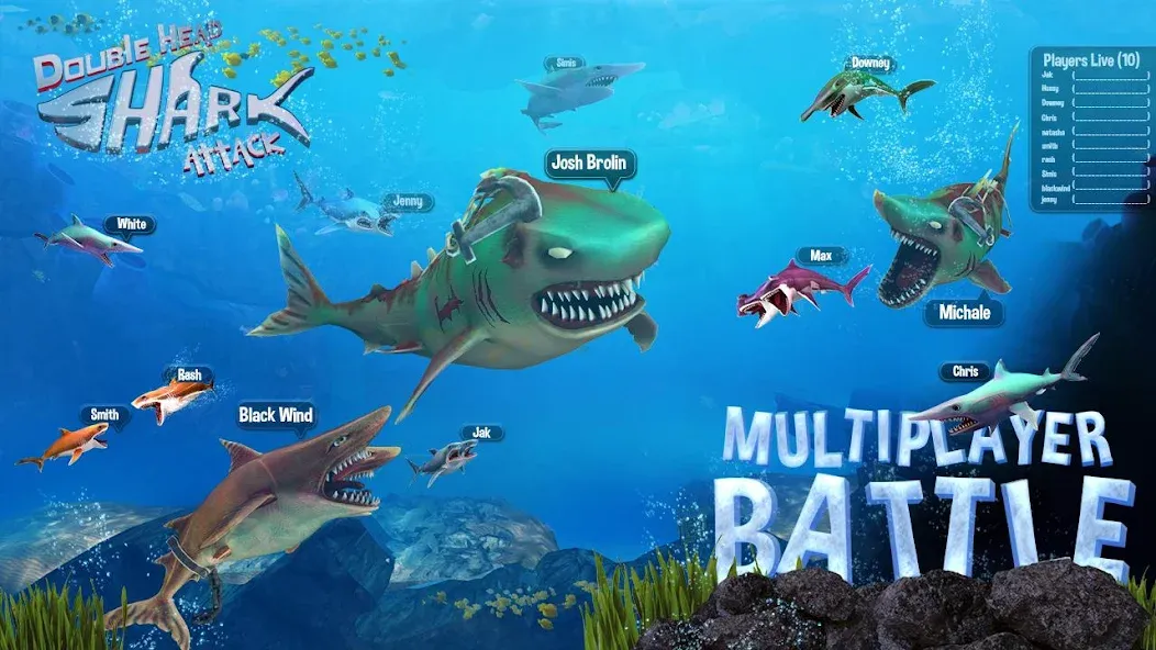 Взлом Double Head Shark Attack PVP  [МОД Меню] — стабильная версия apk на Андроид screen 4