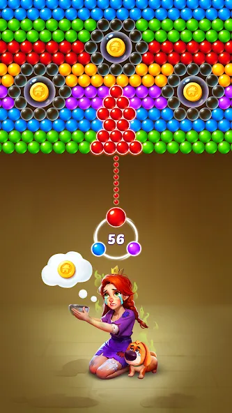 Взломанная Bubble Shooter Kingdom  [МОД Все открыто] — последняя версия apk на Андроид screen 1