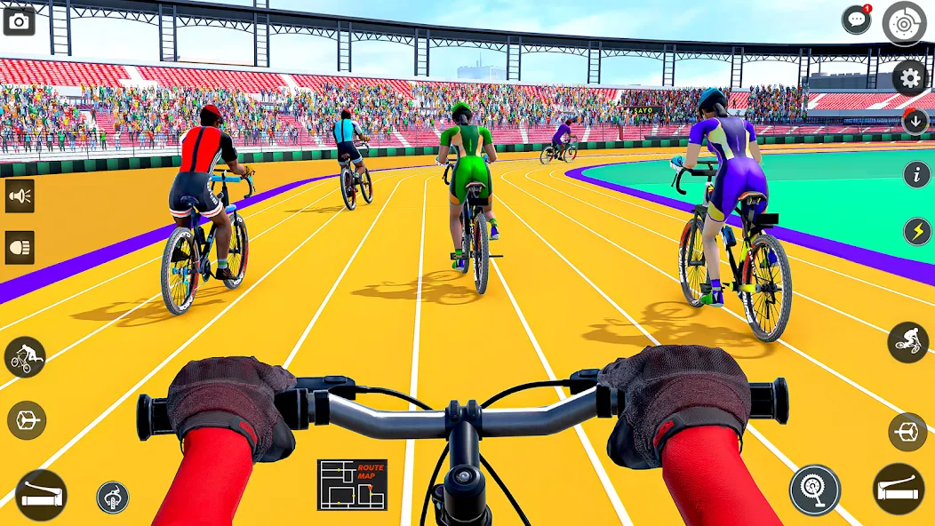 Взломанная BMX Cycle Race 3d Cycle Games (гонка на велосипедах 3D игры на велосипеде)  [МОД Все открыто] — полная версия apk на Андроид screen 1