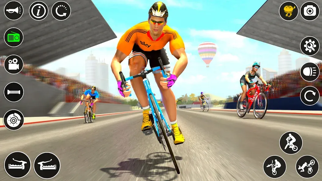 Взломанная BMX Cycle Race 3d Cycle Games (гонка на велосипедах 3D игры на велосипеде)  [МОД Все открыто] — полная версия apk на Андроид screen 2