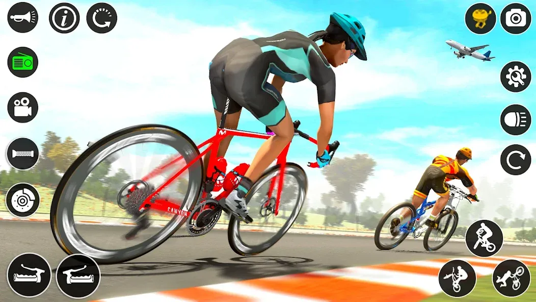 Взломанная BMX Cycle Race 3d Cycle Games (гонка на велосипедах 3D игры на велосипеде)  [МОД Все открыто] — полная версия apk на Андроид screen 5