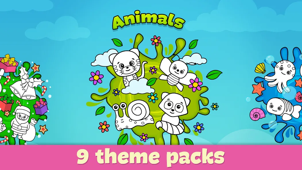 Скачать взлом Coloring Book — Games for Kids  [МОД Menu] — стабильная версия apk на Андроид screen 4