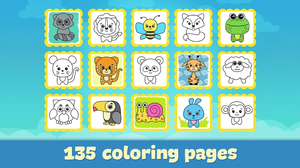 Скачать взлом Coloring Book — Games for Kids  [МОД Menu] — стабильная версия apk на Андроид screen 5