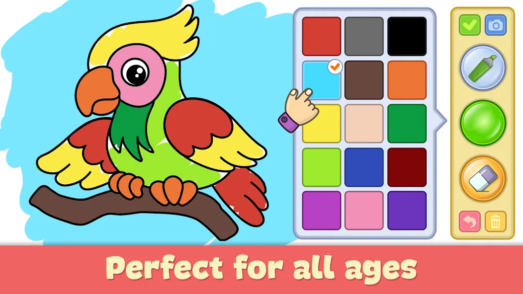 Взломанная Kids Coloring & Drawing Games  [МОД Unlocked] — стабильная версия apk на Андроид screen 1