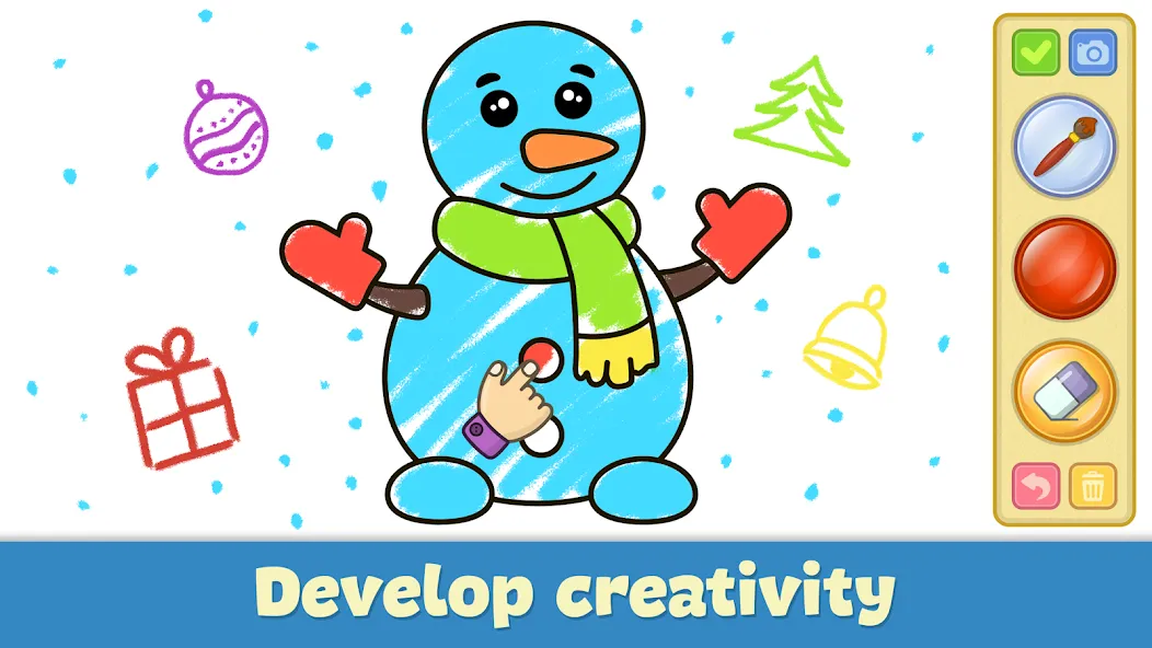 Взломанная Kids Coloring & Drawing Games  [МОД Unlocked] — стабильная версия apk на Андроид screen 3