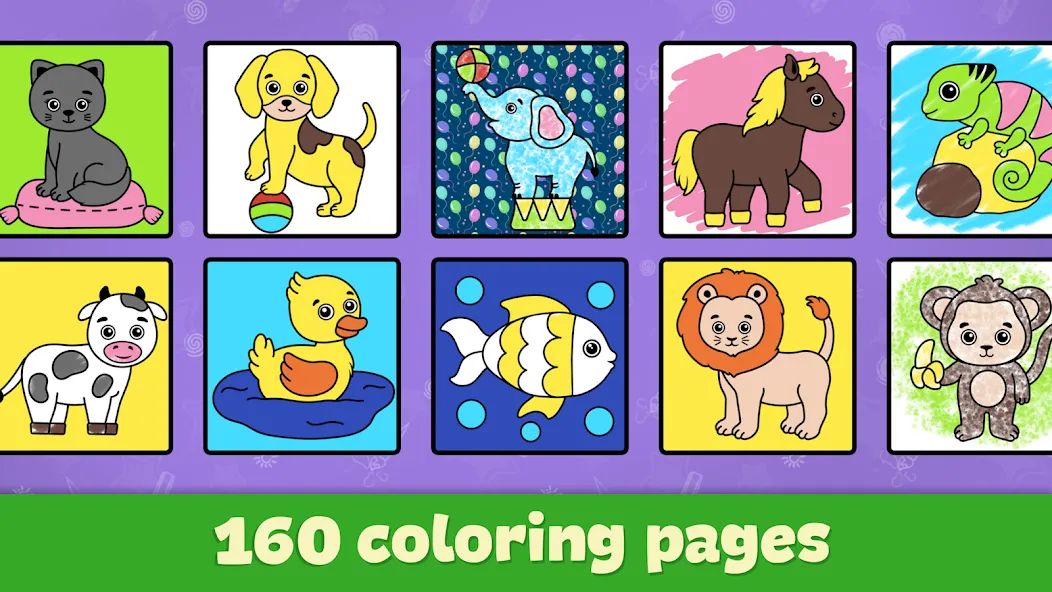 Взломанная Kids Coloring & Drawing Games  [МОД Unlocked] — стабильная версия apk на Андроид screen 5