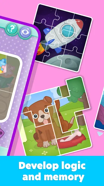 Взломанная Kids Puzzles: Games for Kids  [МОД Много монет] — стабильная версия apk на Андроид screen 5