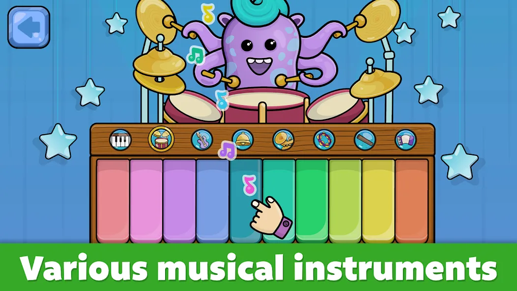 Скачать взлом Baby Piano: Kids Music Games  [МОД Меню] — последняя версия apk на Андроид screen 2