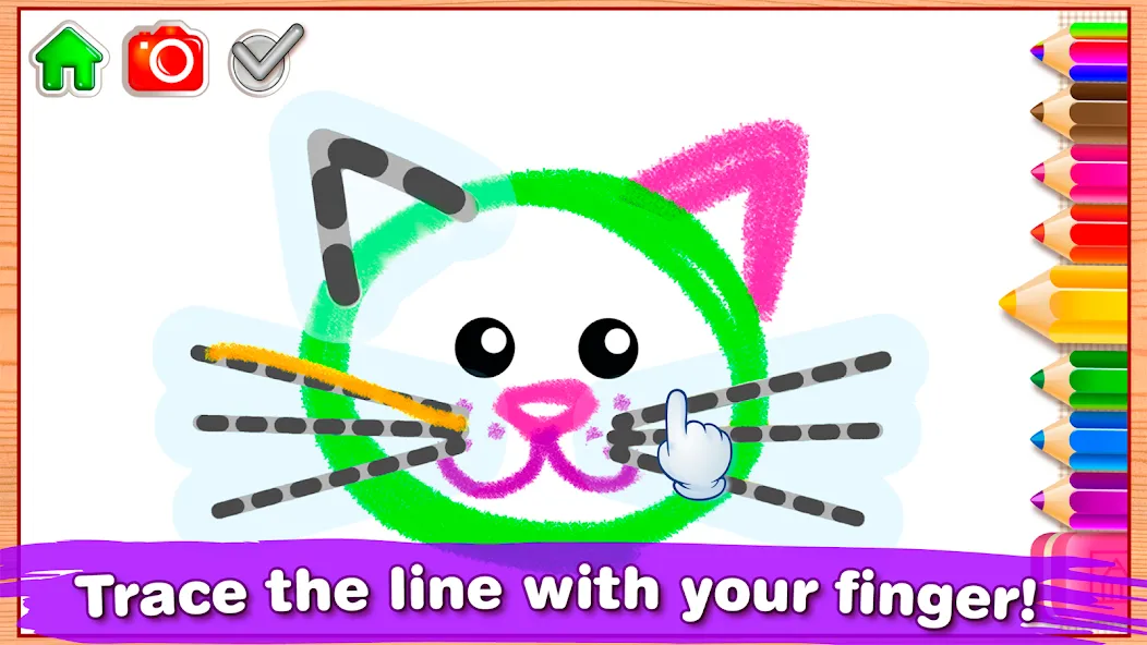 Взломанная Bini Drawing for Kids Games (Бини)  [МОД Mega Pack] — стабильная версия apk на Андроид screen 3