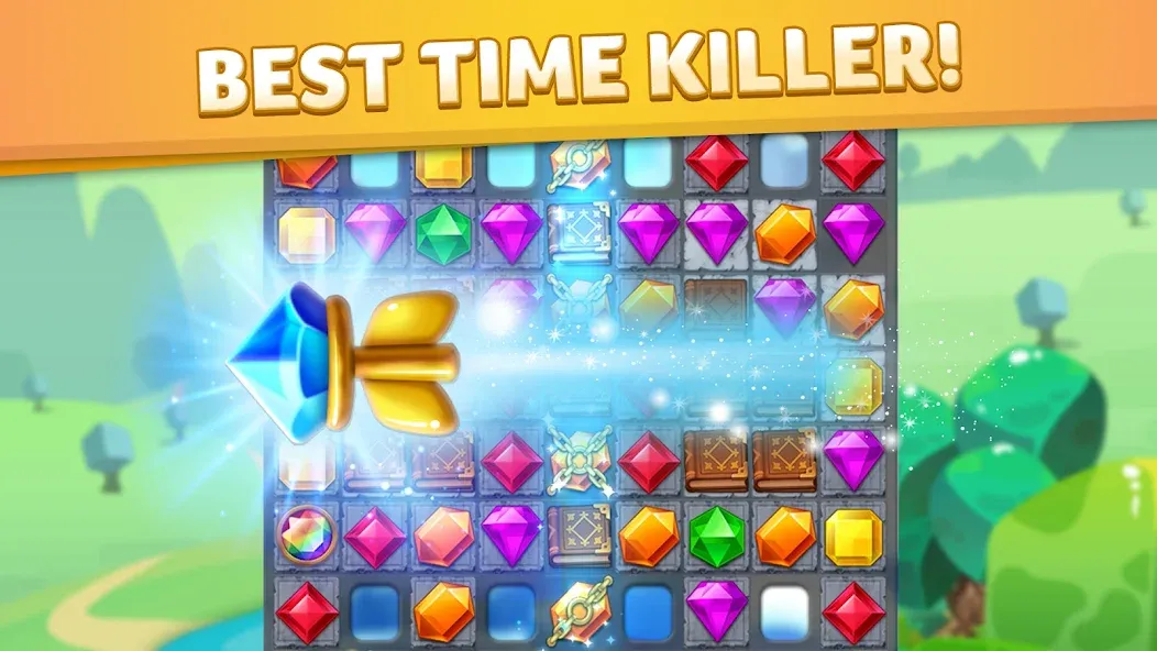 Скачать взлом Jewel Match King  [МОД Unlocked] — полная версия apk на Андроид screen 2