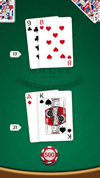 Скачать взлом Blackjack (Блэкджек)  [МОД Много денег] — стабильная версия apk на Андроид screen 1