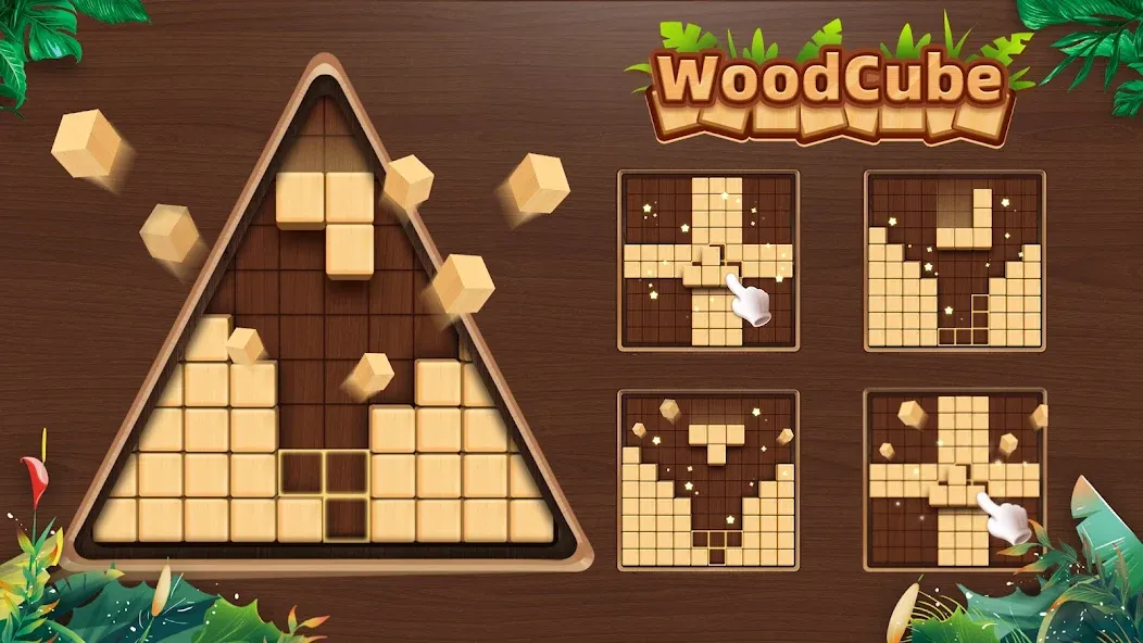 Скачать взлом WoodCube — Woody Puzzle (ВудКуб)  [МОД Mega Pack] — последняя версия apk на Андроид screen 1