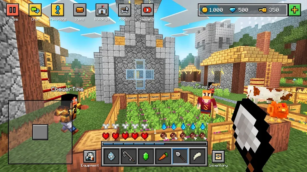 Скачать взлом Block World 3D: Craft & Build  [МОД Бесконечные монеты] — последняя версия apk на Андроид screen 1