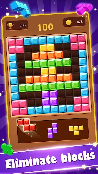 Скачать взлом Block Gems: Block Puzzle Games (Блок драгоценные камни)  [МОД Бесконечные деньги] — стабильная версия apk на Андроид screen 2